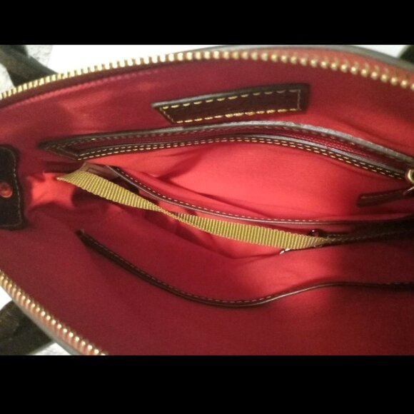 Dooney & Bourke Heidi Satchel Florentine Leather Red Women's Handbag Purse Girl - Picture 6 of 12